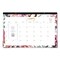 Blue Sky 17 in. x 11 in. 12-Month (Jan to Dec): 2026 Kelly Ventura Magenta Bloom Desk Pad Calendar - Floral Artwork, White/Multicolor Sheets